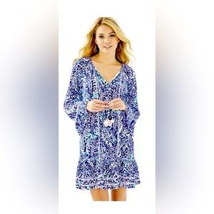 Lilly Pulitzer Blue and White Mini Dress